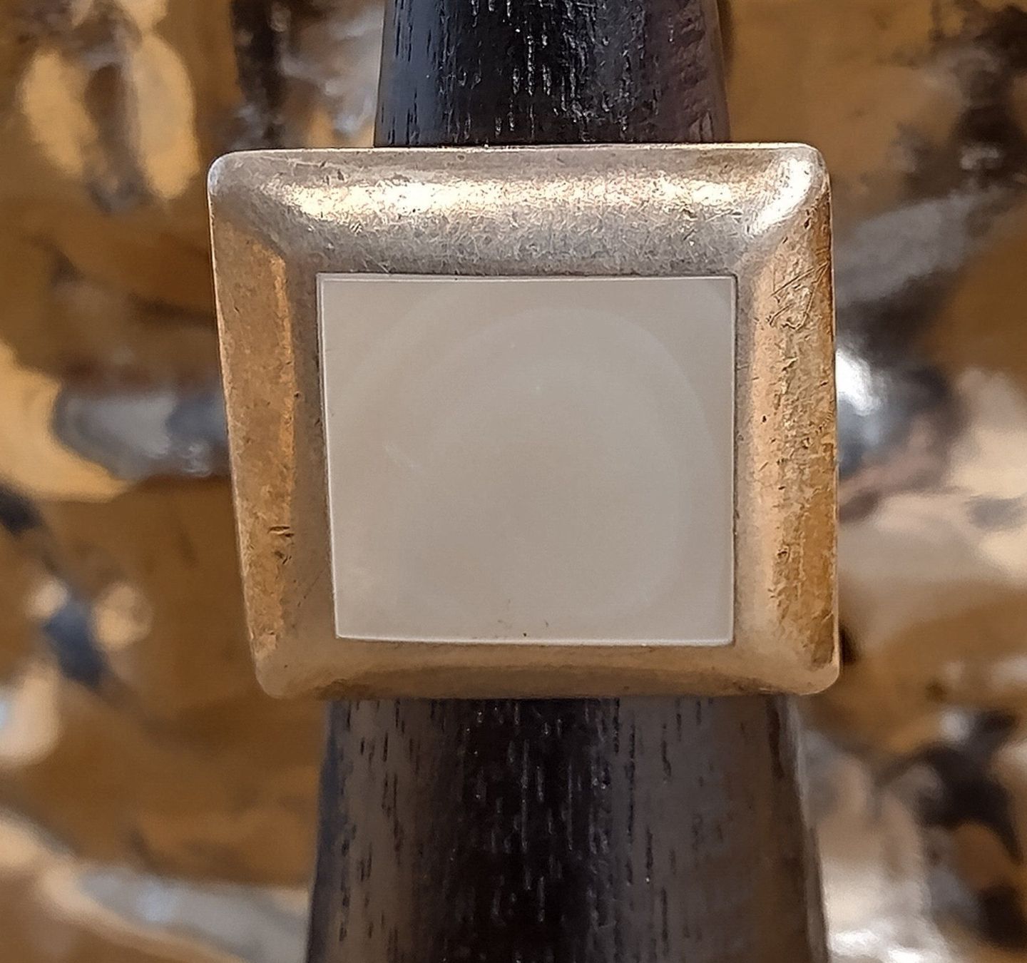 Anelli: HERRLICHER RING PERLMUTT INLAY IN 925 SILBER – Usato da Romanshorn venduto da Glitzer-Paradies