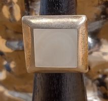 HERRLICHER RING PERLMUTT INLAY IN 925 SILBER
