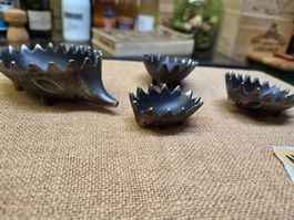 Igel Familie aus Metall (Walter Bosse stil)no:003