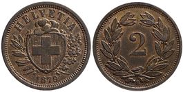 2 Rappen 1879