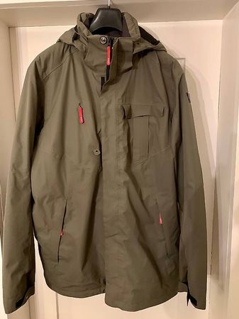 Ice Tech Peak Softshell Jacke Kapuze Gr. 58  Olive wie neu