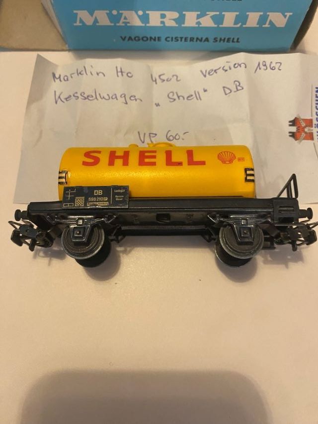 Märklin Modelleisenbahnen: Märklin 4502 Kesselwagen Shell DB Blech Version 1962 – Gebraucht aus Diessenhofen von Albin00 3