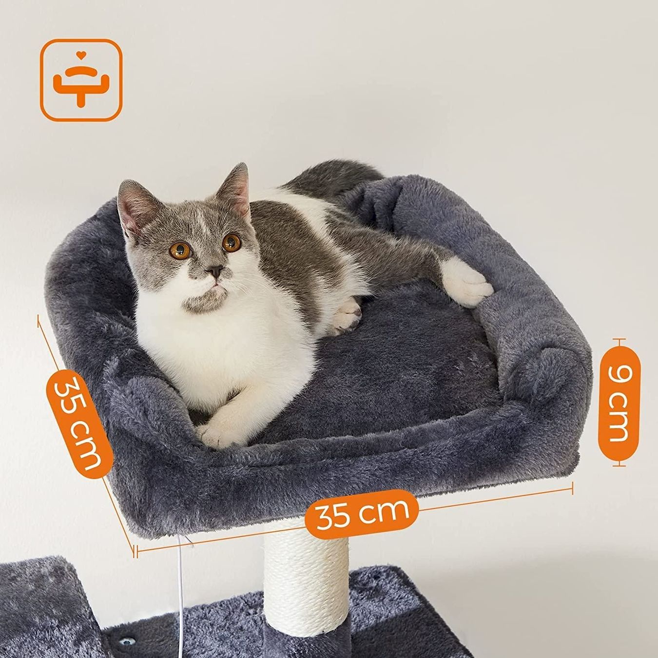 Tiragraffi: FEANDREA XL-Katzenbaum 206 cm rauchgrau – Nuovo e nell'imballaggio originale da Bottighofen venduto da zaap 5