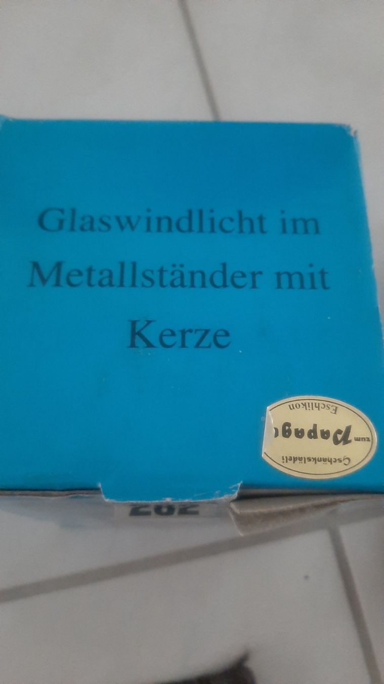 Kerzenständer: K..2 R) Windlicht Ständer mit Kerze – Neu und originalverpackt aus Rickenbach b. Wil von Sunshine224 1