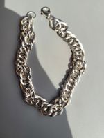 STAHL, Gliederarmband, Panzerarmband, massiv