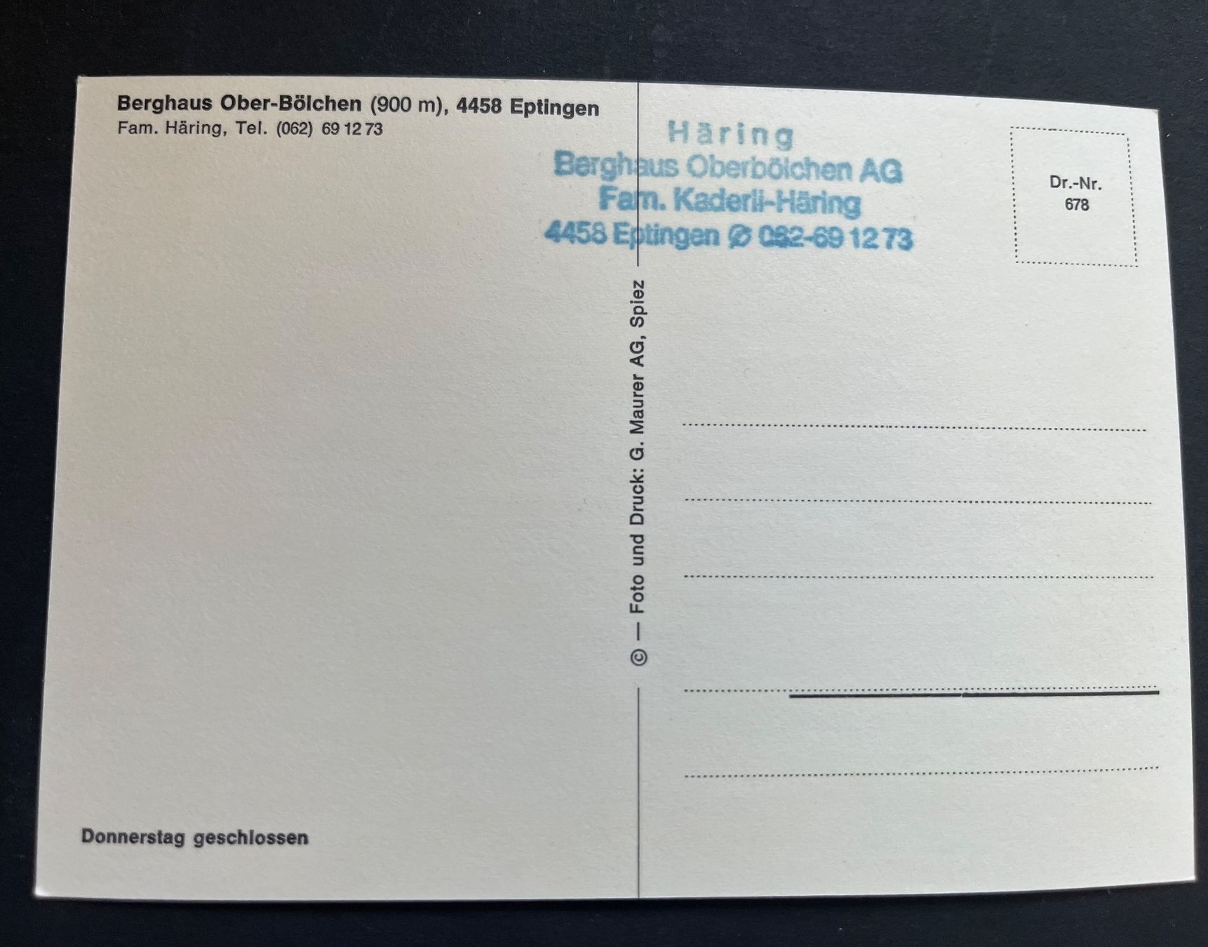 Cartoline postali: Berghaus Ober-Bölchen / Eptingen, Oldtimer Autos – Usato da Ostermundigen venduto da DaxKarten-75 1