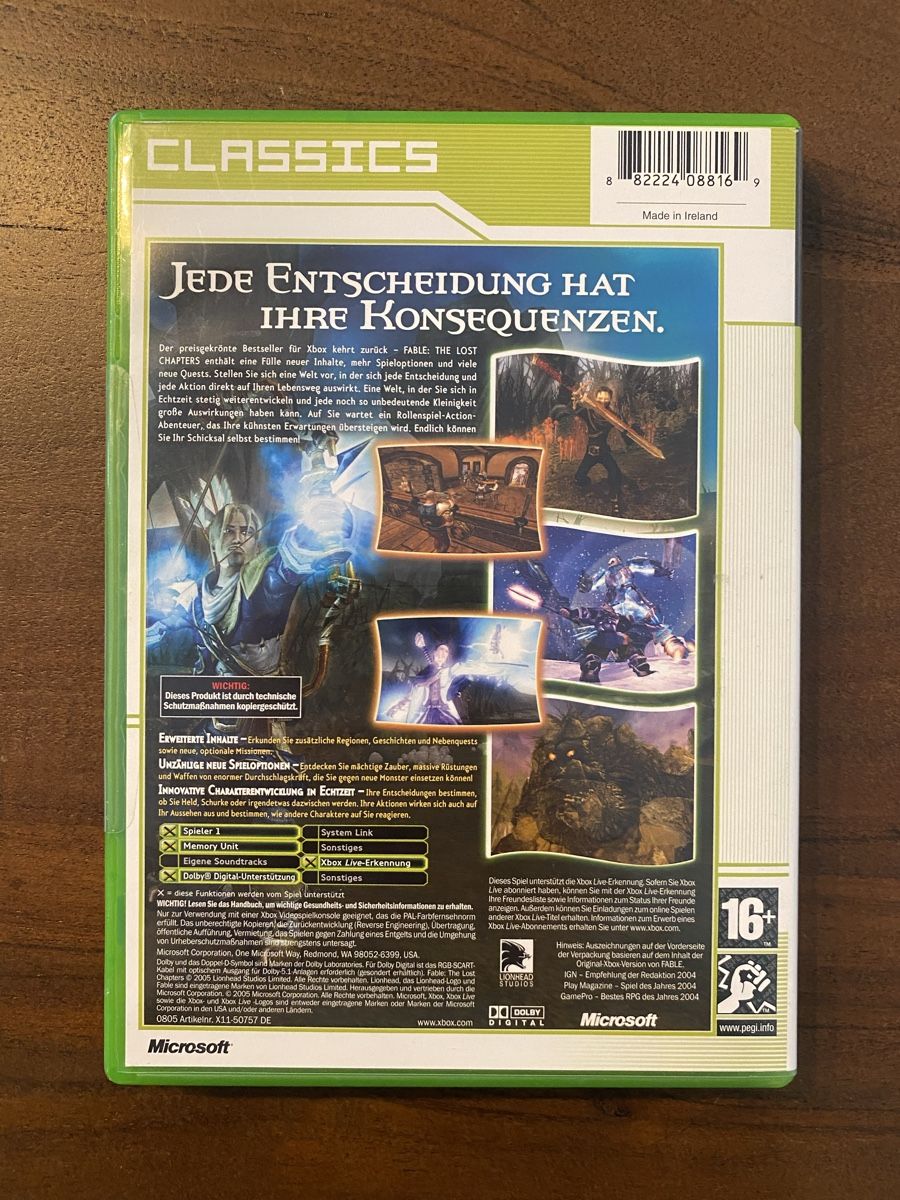 Microsoft Spiele: Fable: The Lost Chapters für Xbox (Classics) – Gebraucht aus Thunstetten von Virus_33 2