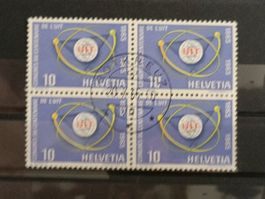 1965 100 Jahre UIT Viererblock Vollstempel