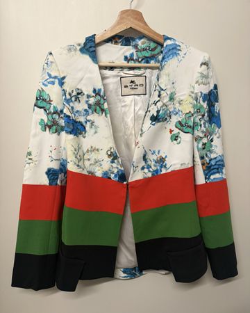 Blazer Etro Milano floral bunt Grösse 42 guter Zustand