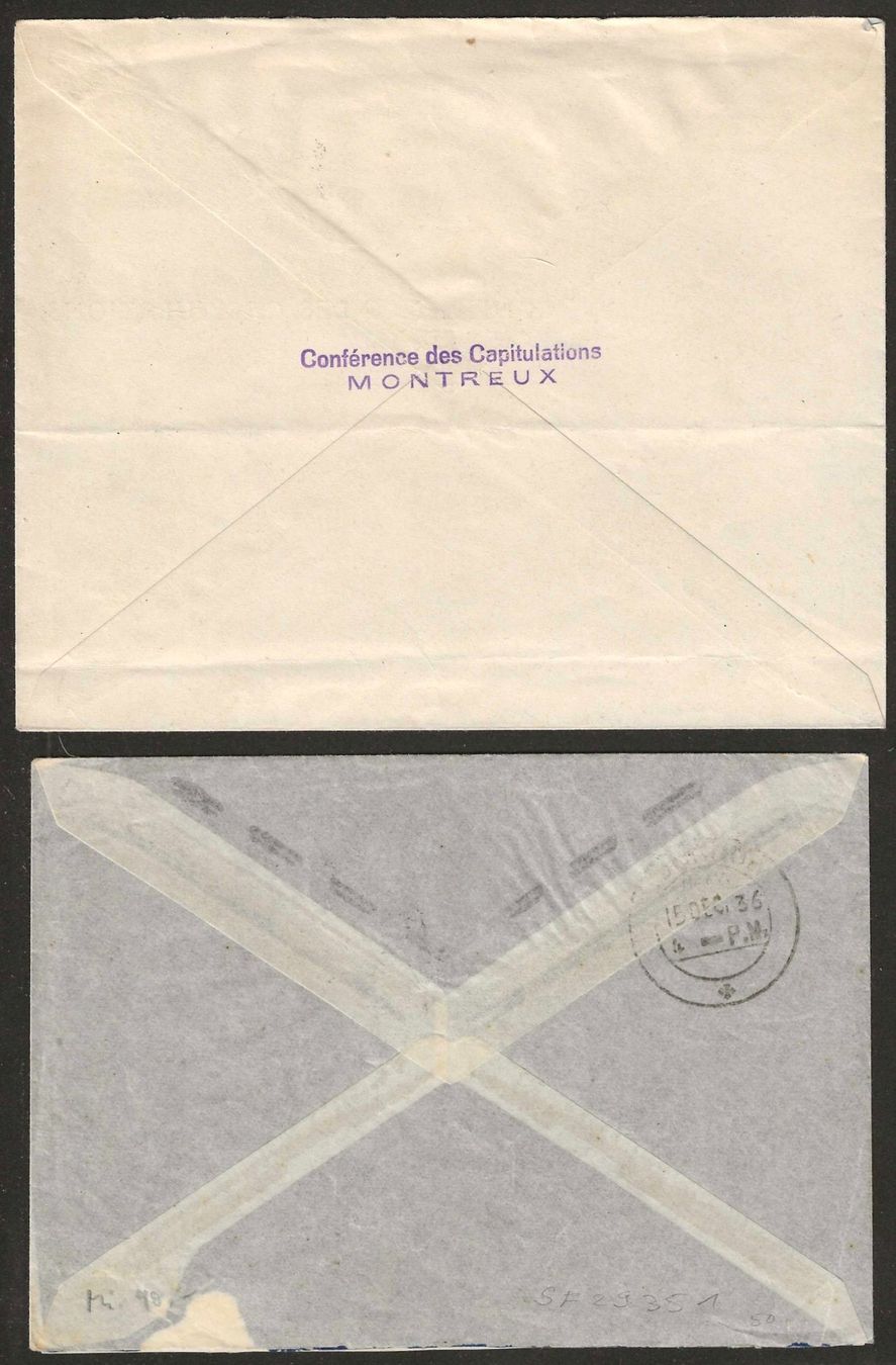 Tutti i francobolli: 1936/37 : 2 Briefe mit CH Flugpost Marken – Usato da Gümligen venduto da Geniusbuy 1