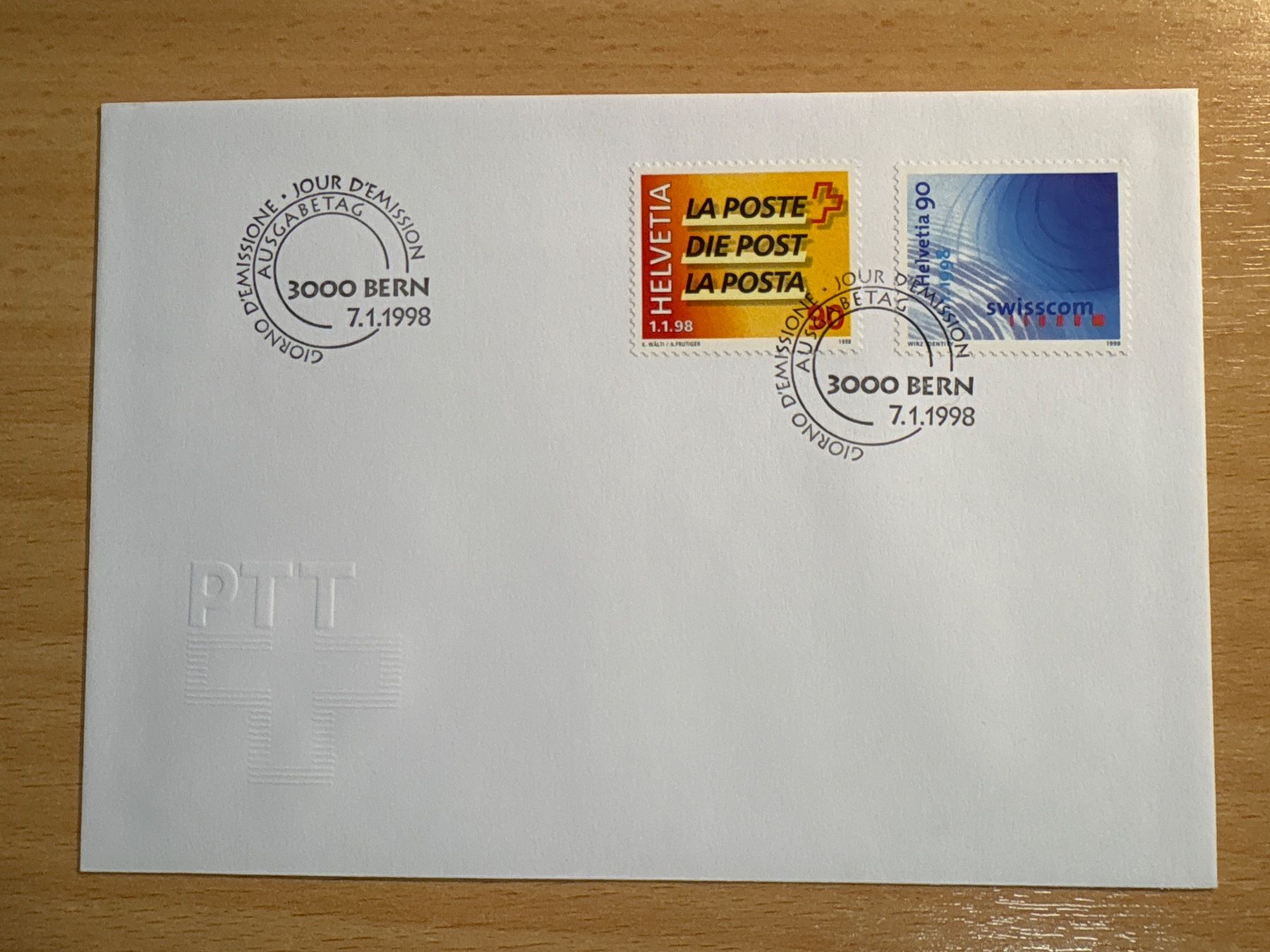 Tutti i francobolli: Schweiz Briefmarke, Ersttagsbrief 7.1.1998 – Usato da Ibach venduto da lisch3
