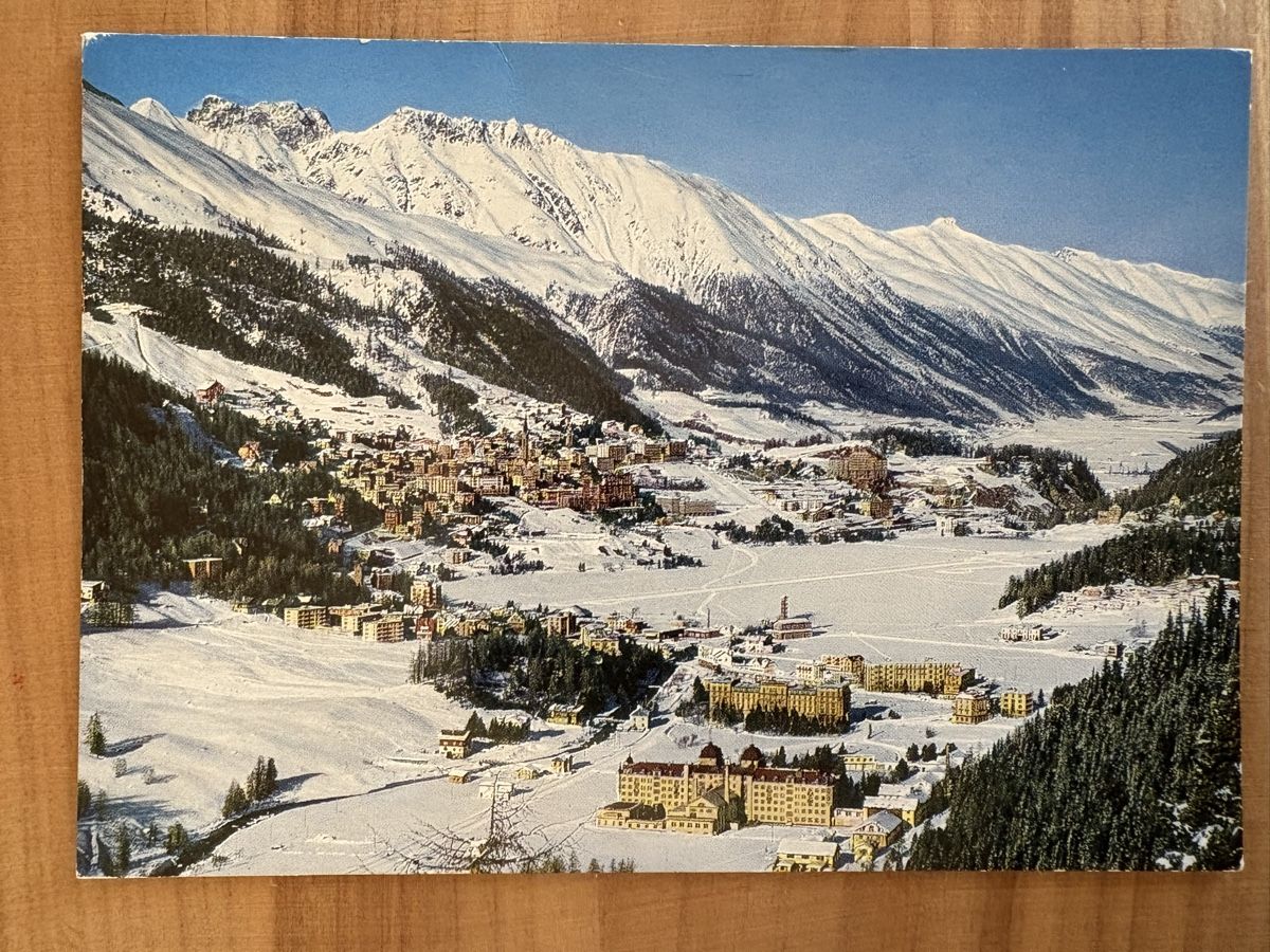 Cartoline postali: AK von St. Moritz Bad und Dorf – Usato da Rümlang venduto da Kartenpost1
