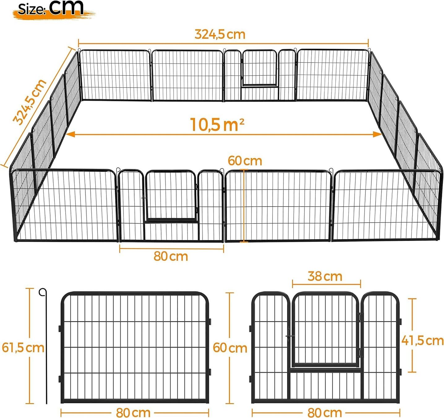 Guinzagli & Collari: Welpenlaufstall 16 eckig 80 x 60 cm – Nuovo e nell'imballaggio originale da Bottighofen venduto da zaap 2