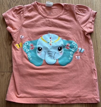 Süsses T-Shirt mit Elefant, Grösse 80