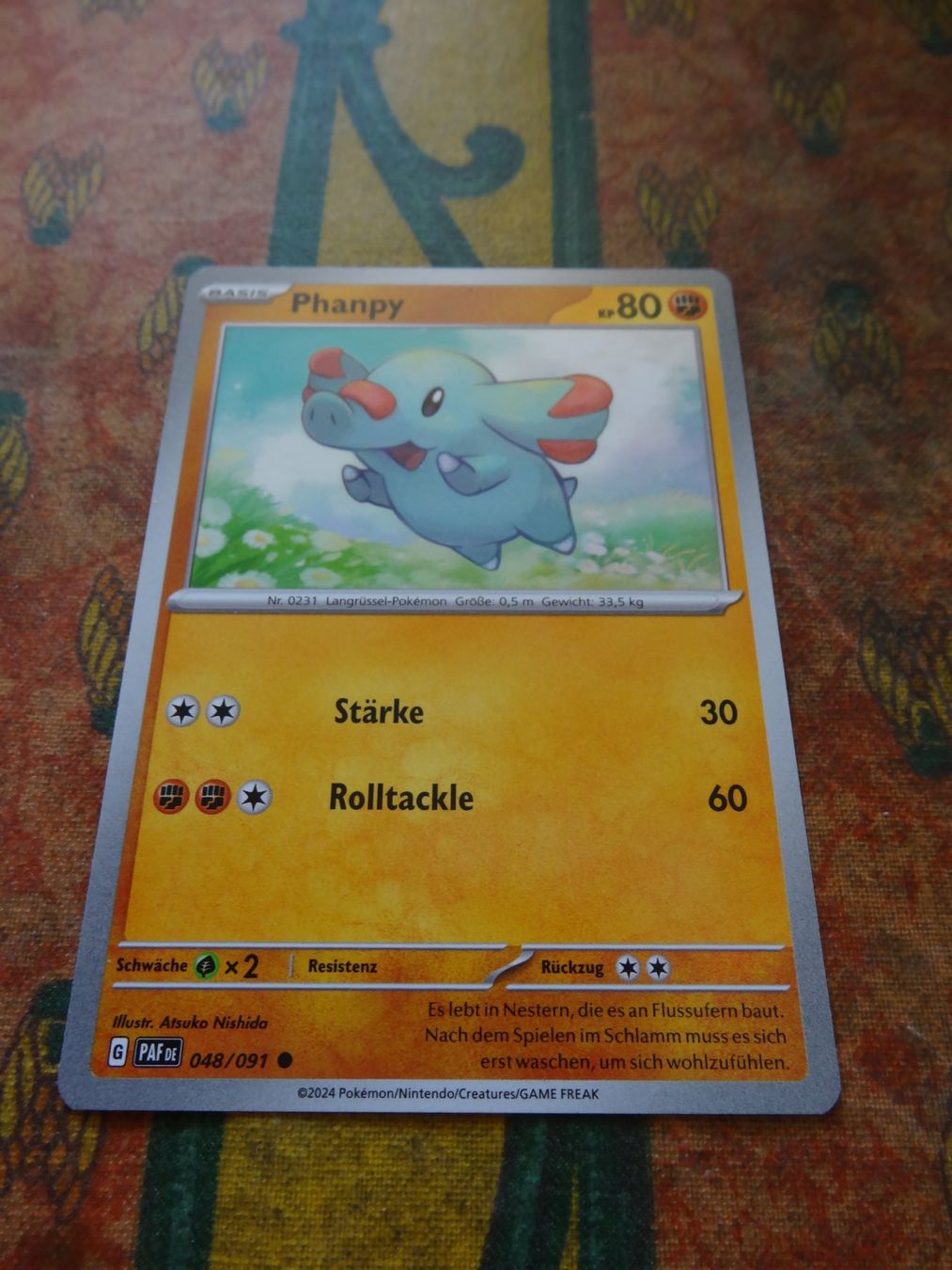 Pokémon Carte collezionabili: POKEMON  Phanpy   G  PAF DE   048/091  KP80   2024 – Usato da Romanel-sur-Lausanne venduto da Swift13