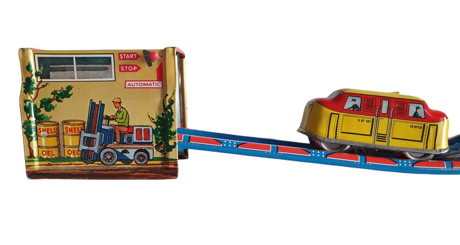 Technofix Giocattoli: alte Technofix Busy Diesel Blechbahn – Usato da Flawil venduto da JaguarXJSHE 3