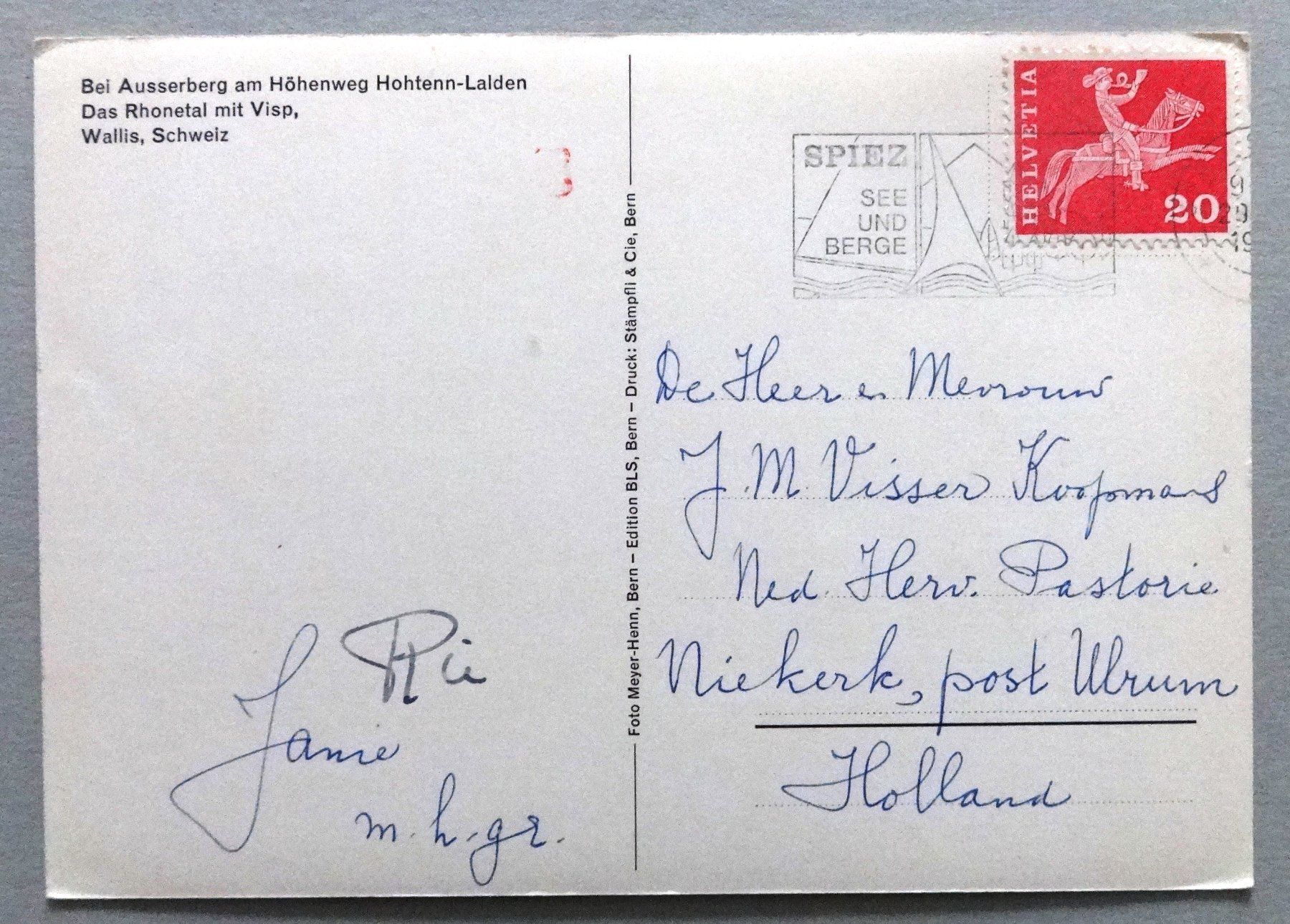 Cartes postales: Das Rhonetal mit Visp – D'occasion à Fétigny par Billy2miny 1