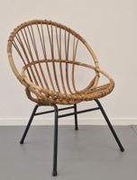 MCM Vintage Design, Korbstuhl, Sessel, Rattan, 1960er-Jahre