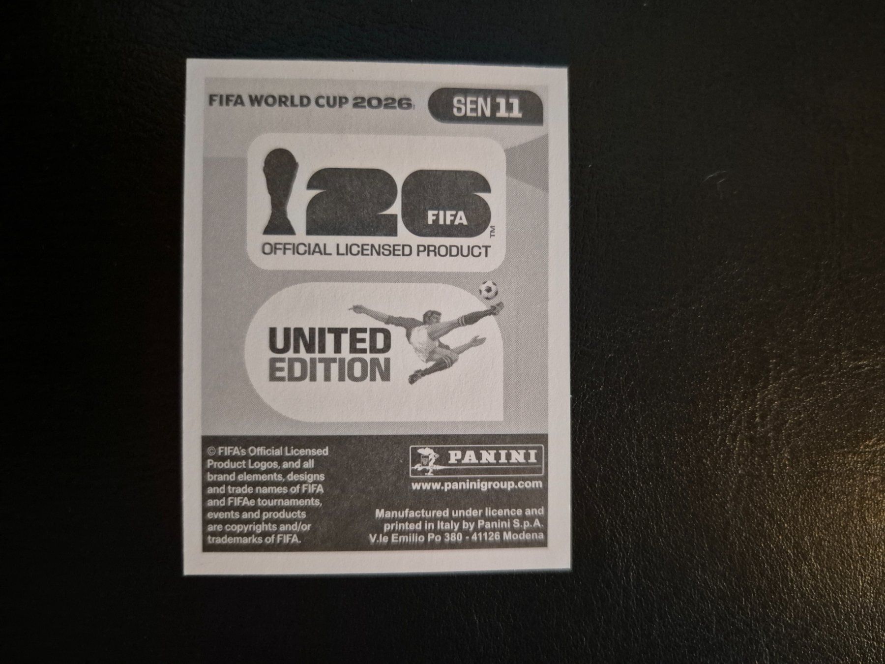 Panini Carte collezionabili: Panini WM 26 SEN 11 – Nuovo (secondo la descrizione) da Rorschacherberg venduto da AJ3108 1