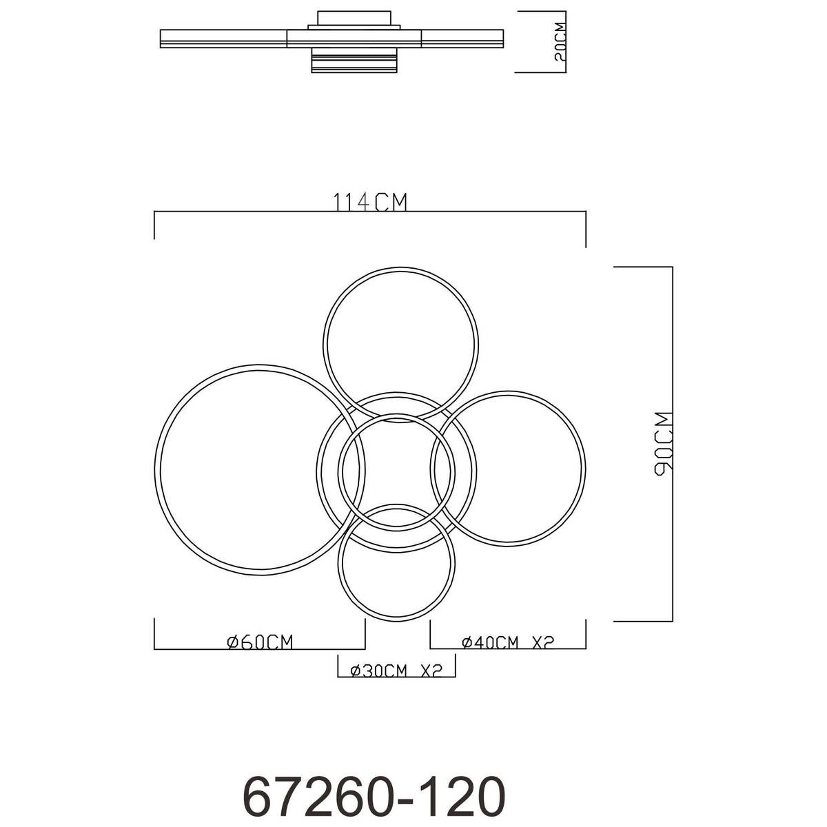 Lampadari & plafoniere: LED Deckenleuchte, Grau, Rund, 114 cm  – Nuovo (secondo la descrizione) da Kreuzlingen venduto da Smart-Light 8
