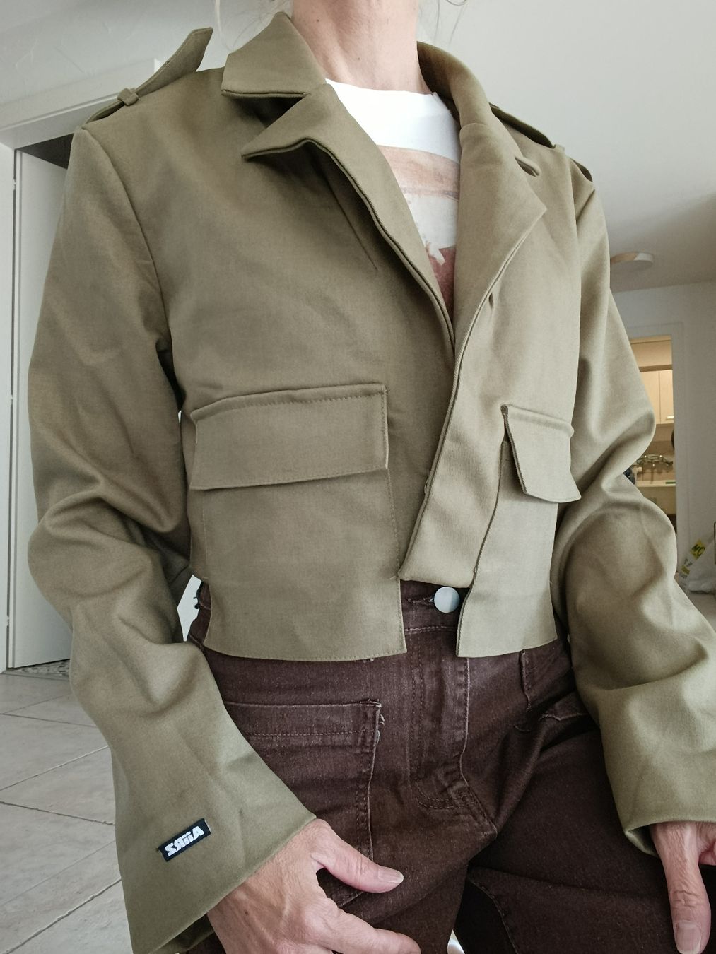 Giacche: VESTE COURTE AIIRZ VERT OLIVE S – Nuovo (secondo la descrizione) da Sierre venduto da shirley04