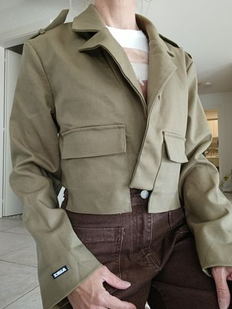 VESTE COURTE AIIRZ VERT OLIVE S
