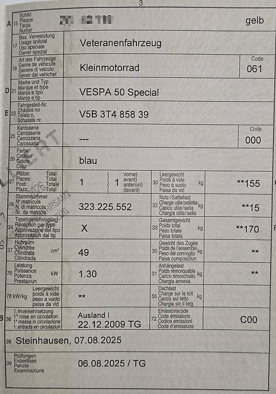Strada: Vespa 50 spezial – Usato da Hüttikon venduto da Roko83 1