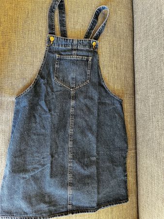 salopette en jean bleue