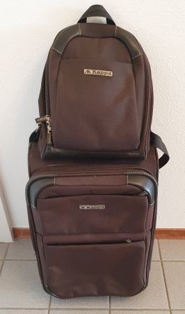 Set valise extensible et sac à dos Kappa marron d'occasion