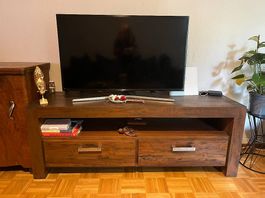 Meuble TV en teck massif
