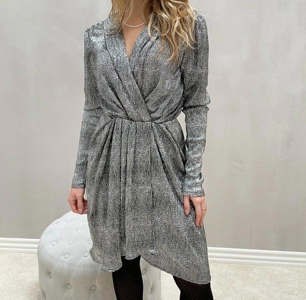 Vila Vestiti: Vila Kleid metallic-silber 36 / S neuwertig – Usato da Hombrechtikon venduto da Mille1000