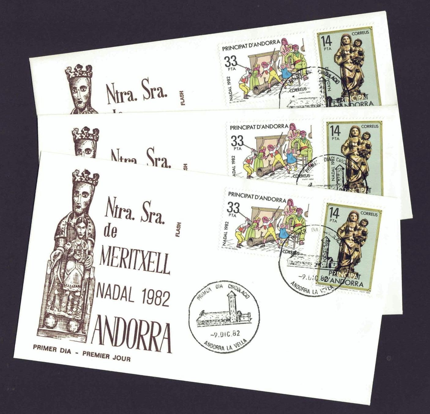 Alle Briefmarken: Andorra span/Portugal Sammlung FDCs – Gebraucht aus Basel von Pfefferschootte 3