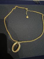 Collier Swarovski, or et argent, avec cristaux