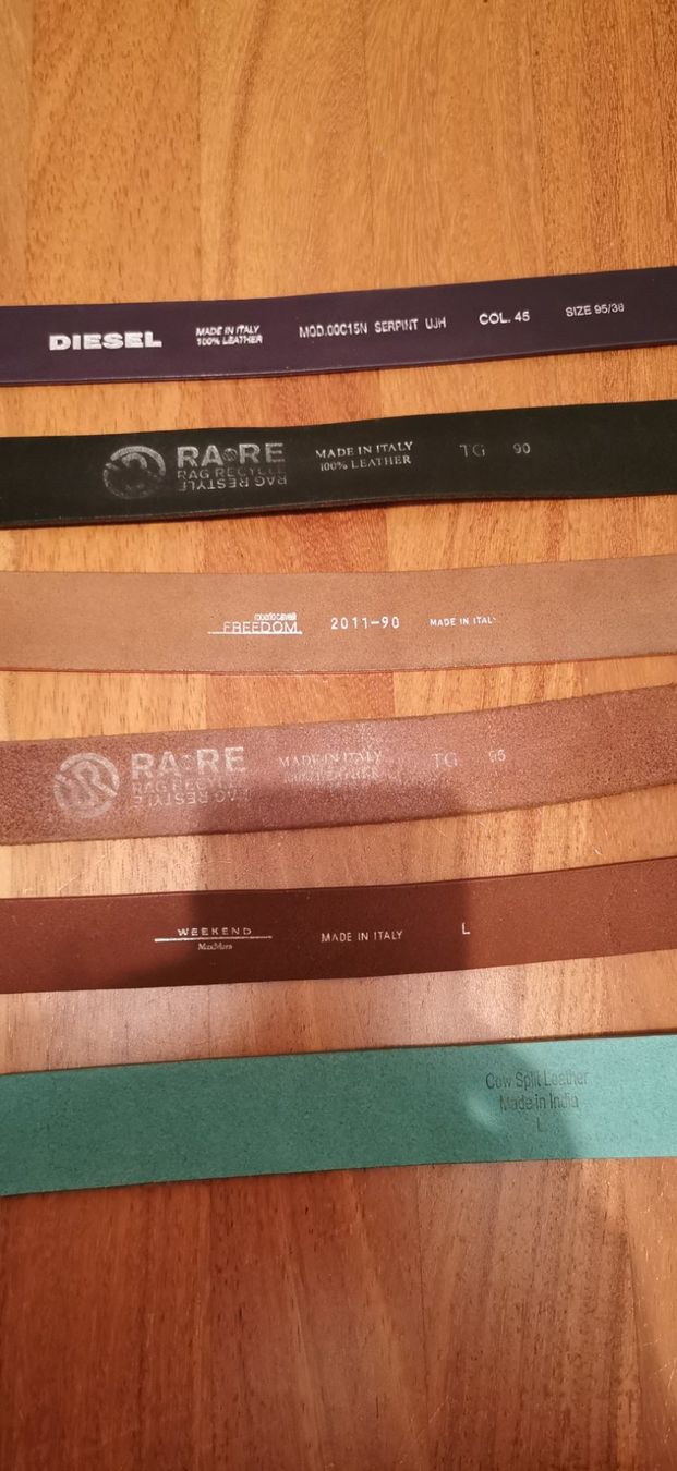 Gürtel: 6 ceintures de marque, cuir, 90. 95 cms. Valeur plus de 1000 – Neu (gemäss Beschreibung) aus Aïre von charelgva 8