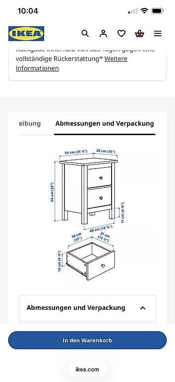 Ikea Tables de nuit: 2 Hemnes Nachttische – D'occasion à Heimberg par sb3627. 4