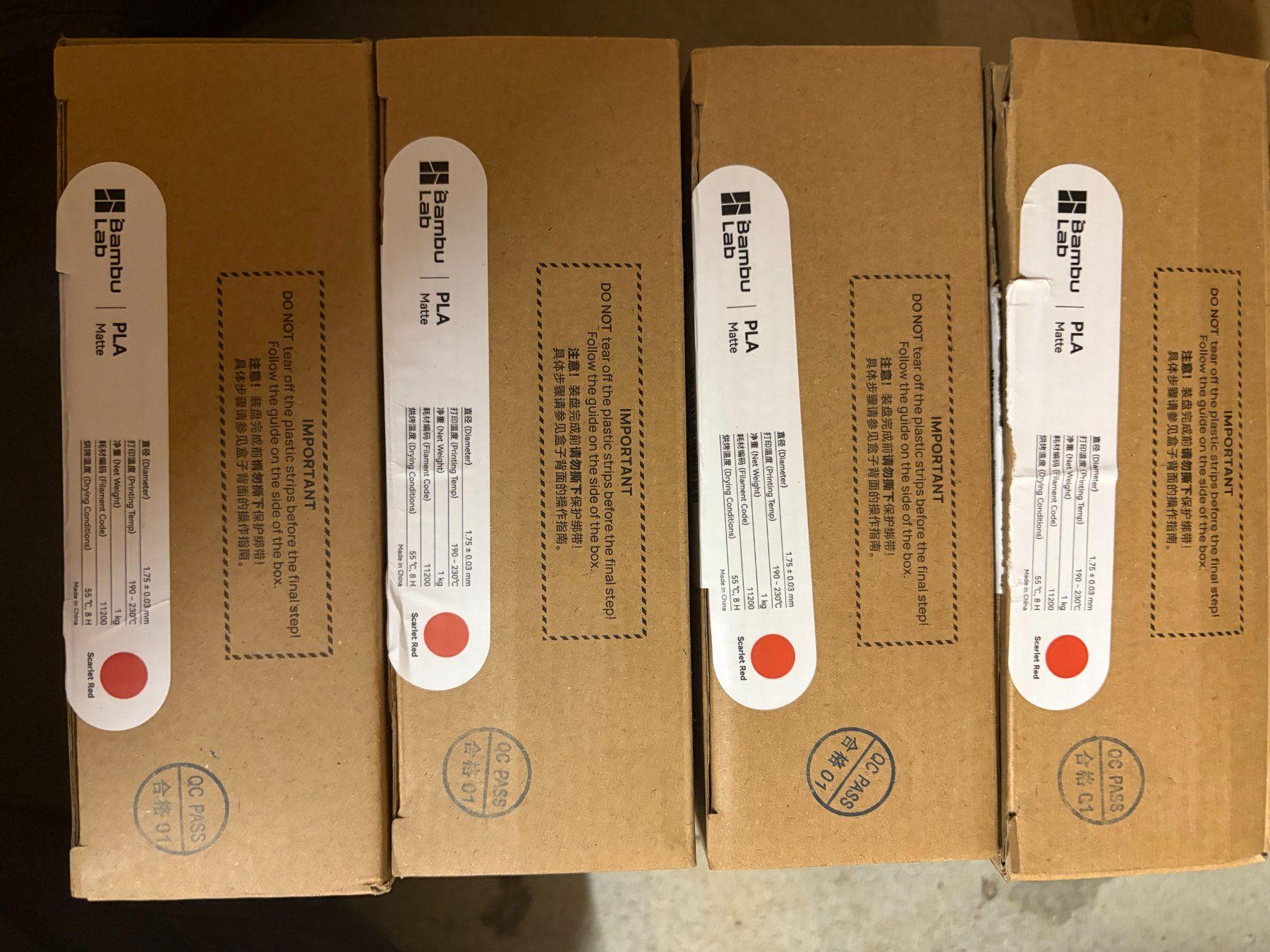 Bambu Lab Stampanti 3D: Bambulab PLA Matt Rot – Usato da Längenbühl venduto da AdiM30