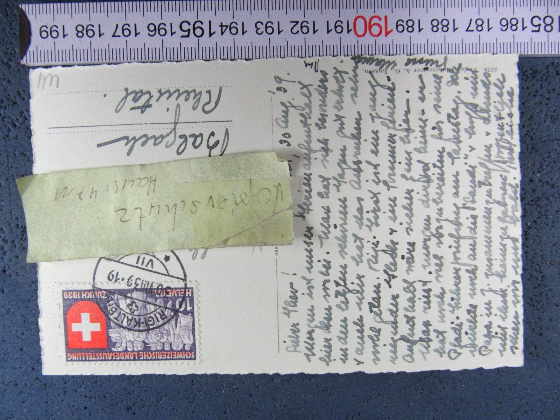 Cartoline postali: RIGI-KÄNZELI LU AK SCHMUSE-BÄNKLI BRIEF ODER ABFALL-KASTEN – Usato da Ettingen venduto da Hausi4711 2
