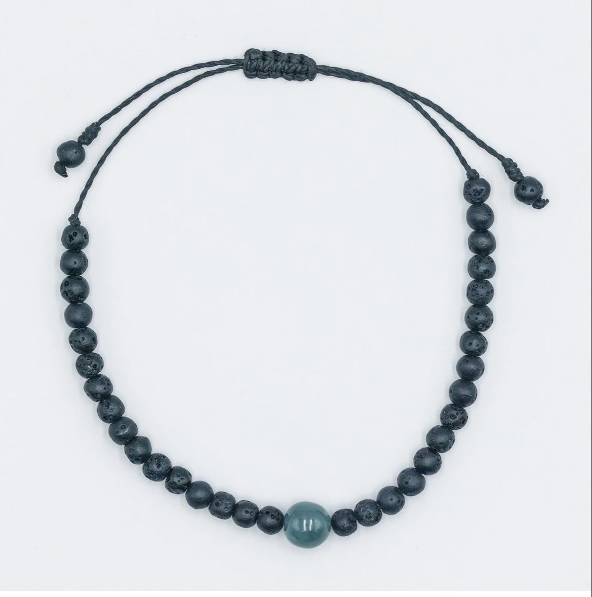 Bracciali & Braccialetti: Armband mit Jade und Lavastein – Nuovo e nell'imballaggio originale da Ruggell venduto da JadeShop 1
