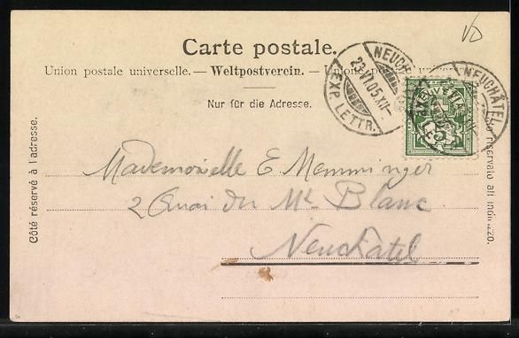 Cartes postales: AK Cudrefin, Partie im Ort, 1905 – D'occasion à Berlin par bartko-reher 1