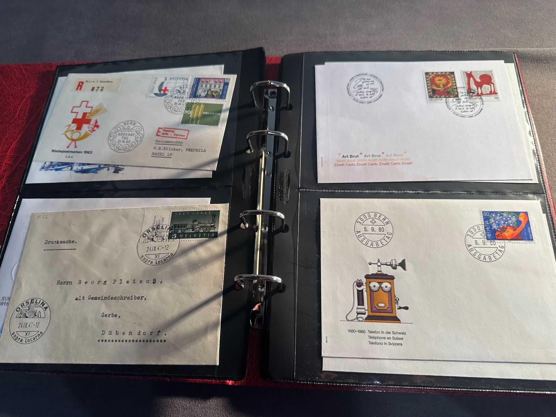 Alle Briefmarken: Album Schweiz - FL Sammlung Briefe und FDC – Gebraucht aus Stettfurt von 2442 1
