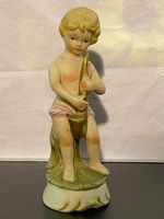 Porzellanfigur, Knabe mit Saxophon, Vintage