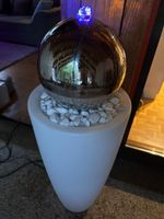 Monacis edelstahlbrunnen mit LED beleuchtung Topf Blumenvase