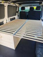 Camper-Bett aus Holz ausziehbar / Kammbett