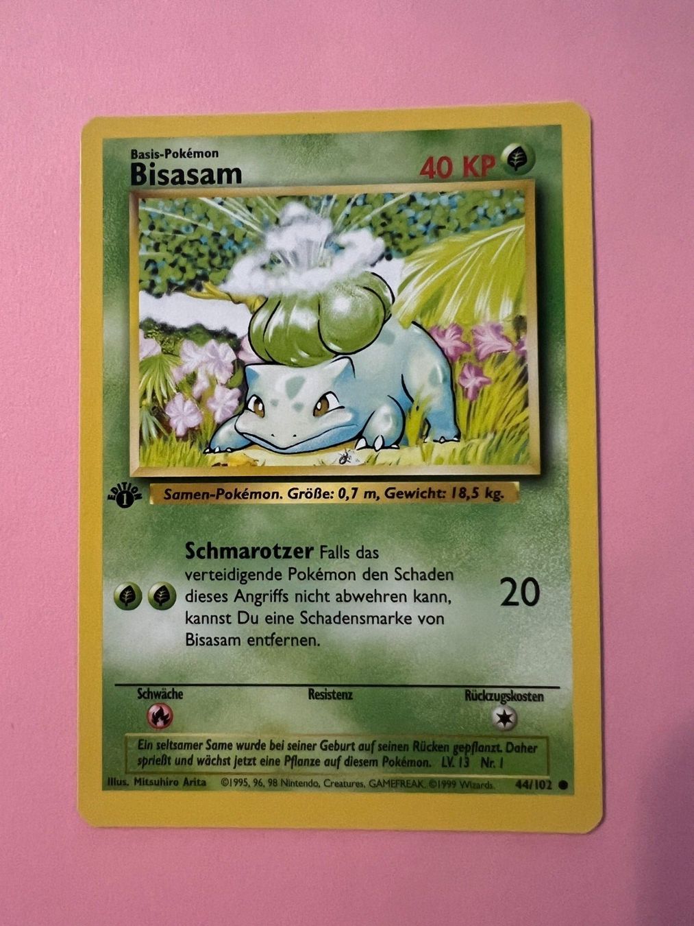 Pokémon Cartes à collectionner: Bisasam 44/102 DE Base Set 1. Edition – Neuf (Voir description) à Reinach BL par bermuda-dreieck
