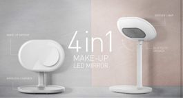 Momax 4 in 1 LED Make-up Spiegel mit Lautsprecher und Lader