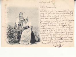 Motivkarte Tracht 1899 mit Stab-Stempel St. Croix