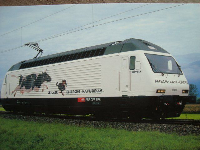 Cartoline postali: SBB Re 460 021-9 ''Milch Lait Latte'' – Nuovo e nell'imballaggio originale da Thun venduto da Abigboss