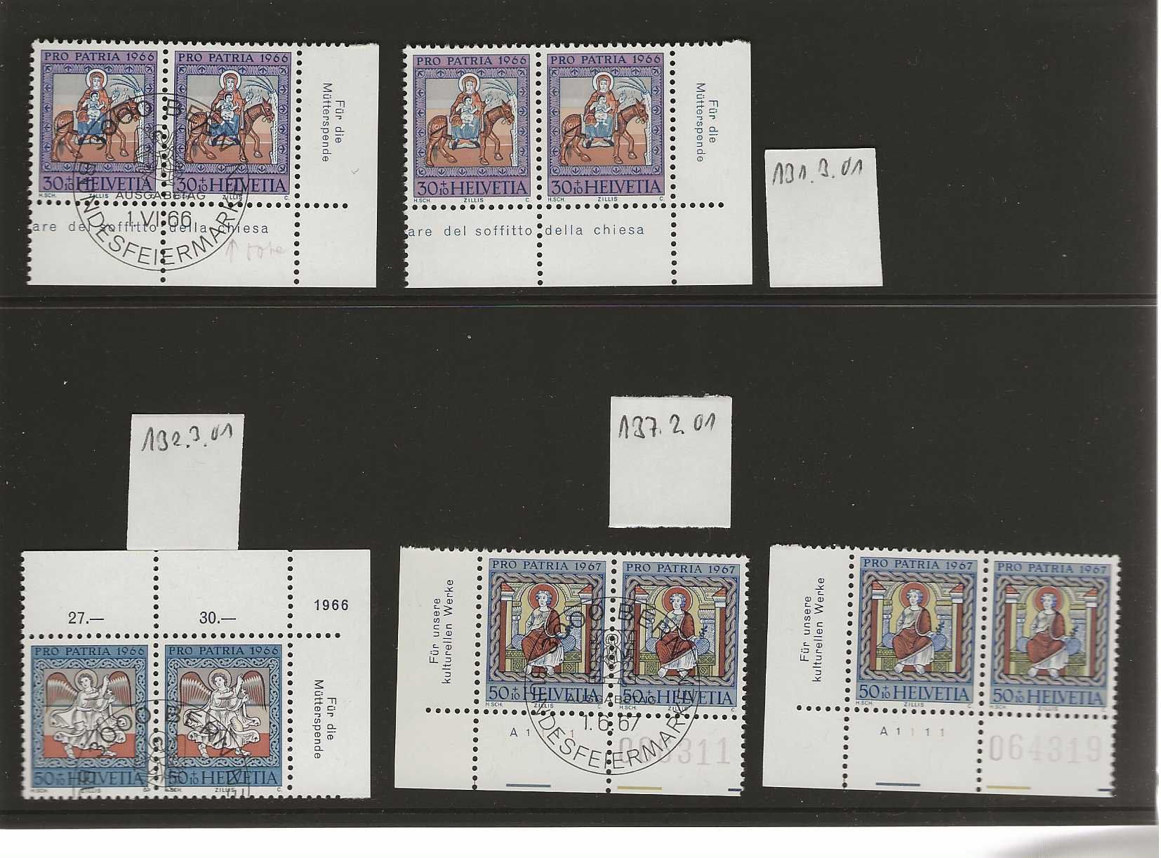 Tutti i francobolli: timbre B131 - B 132 -  B137  avec variété – Nuovo (secondo la descrizione) da Sorvilier venduto da carose01