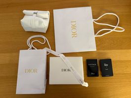Dior Beauty Pouch Weiß Neu mit Bags & Parfumproben