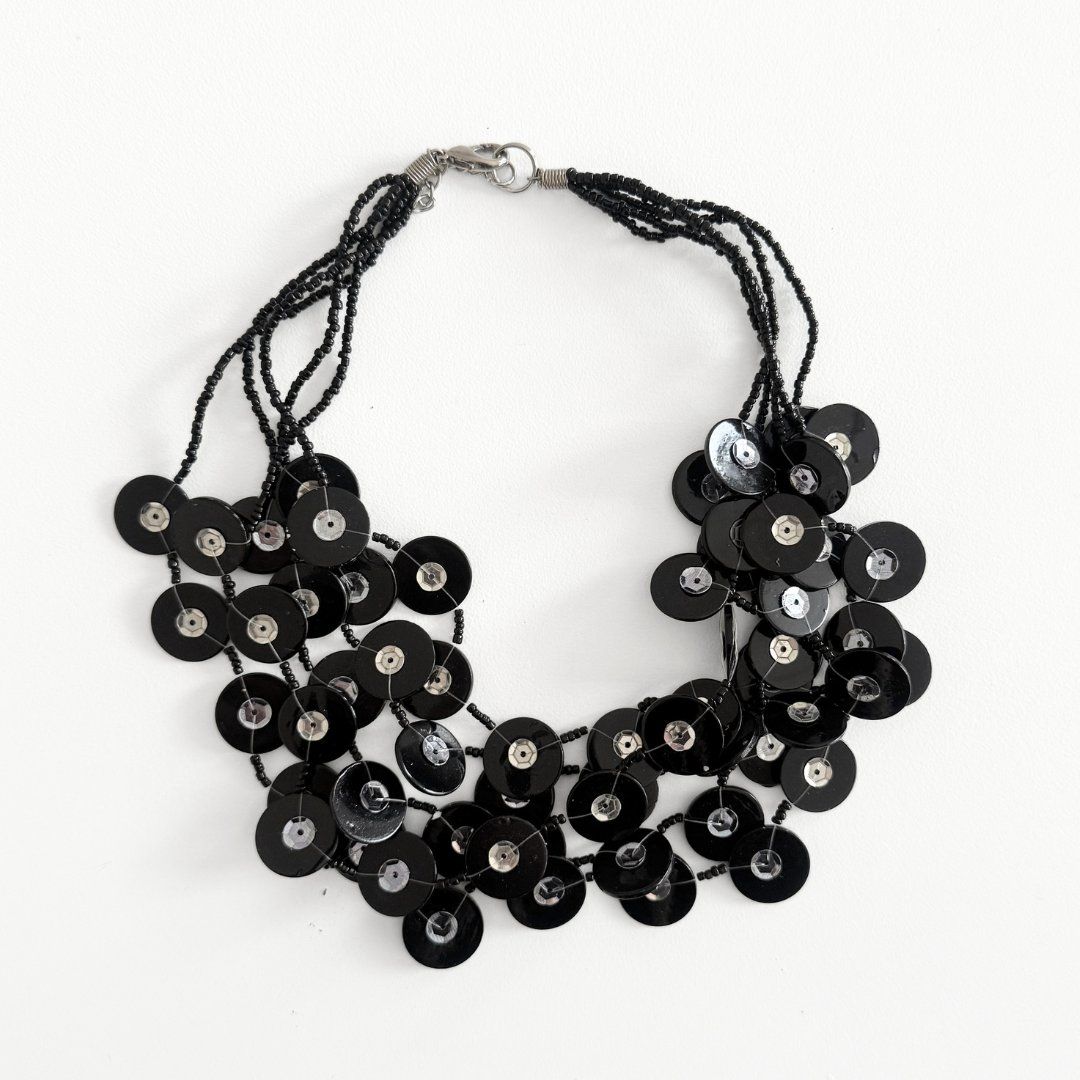 Catenine: Collier Noir & Argenté – Usato da Vevey venduto da secondlifevevey